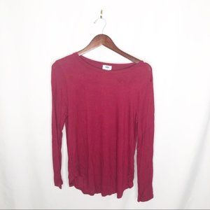 Old Navy Red Long Sleeved Shirt top Large